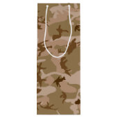 砂漠カモフラージパターン、軍隊パターン、陸軍 ワインギフトバッグ (裏面)