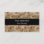 砂漠カモフラージパターン、軍隊パターン、陸軍 名刺 (裏面)