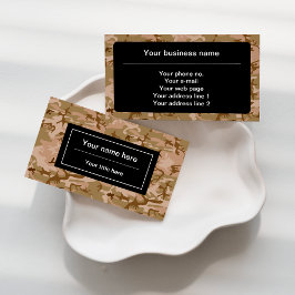 砂漠カモフラージパターン、軍隊パターン、陸軍 名刺