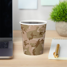 砂漠カモフラージパターン、軍隊パターン、陸軍 紙コップ