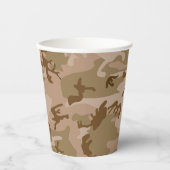 砂漠カモフラージパターン、軍隊パターン、陸軍 紙コップ (正面)