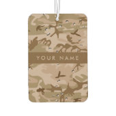 砂漠カモフラージュの小石、あなたの名前、パーソナライズ カーエアーフレッシュナー (裏面)