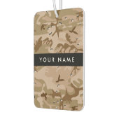 砂漠カモフラージュの小石、あなたの名前、パーソナライズ カーエアーフレッシュナー (左)