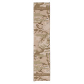 砂漠カモフラージュの小石、あなたの名前、パーソナライズ ショートテーブルランナー (正面)