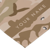 砂漠カモフラージュの小石、あなたの名前、パーソナライズ ショートテーブルランナー (コーナー)