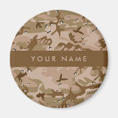 砂漠カモフラージュの小石、あなたの名前、パーソナライズ マグネット (正面)