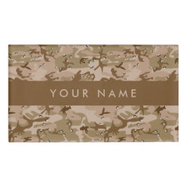 砂漠カモフラージュの小石、あなたの名前、パーソナライズ 名札