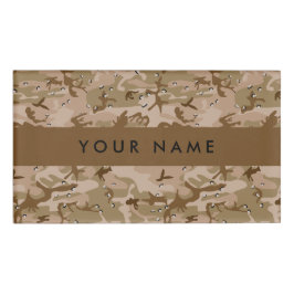 砂漠カモフラージュの小石、あなたの名前、パーソナライズ 名札