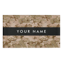 砂漠カモフラージュの小石、あなたの名前、パーソナライズ 名札