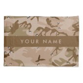 砂漠カモフラージュの小石、あなたの名前、パーソナライズ 枕カバー (裏面)