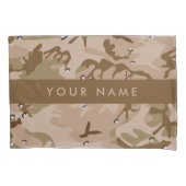 砂漠カモフラージュの小石、あなたの名前、パーソナライズ 枕カバー (正面)