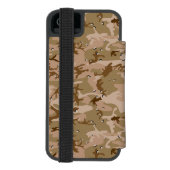 砂漠カモフラージュの小石、あなたの名前、パーソナライズ INCIPIO iPhoneウォレットケース (フォリオ裏面)