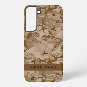 砂漠カモフラージュの小石、あなたの名前、パーソナライズ SAMSUNG GALAXY S22+ケース