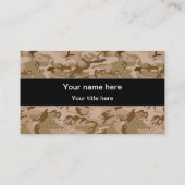 砂漠カモフラージュ小石、軍隊パターン、陸軍 名刺 (裏面)