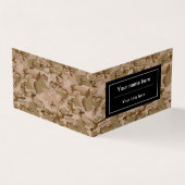 砂漠カモフラージュ小石、軍隊パターン、陸軍 名刺 (外部)