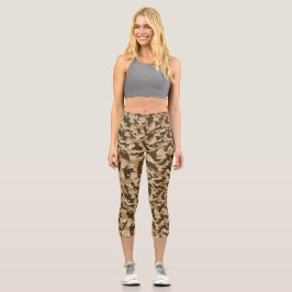 砂漠カモフラージュ カプリレギンス