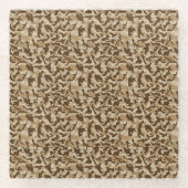 砂漠カモフラージュ ガラスコースター (正面)