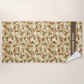 砂漠カモフラージュ ビーチタオル (正面)