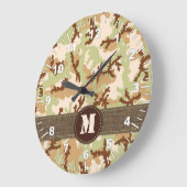 砂漠カモフラージュ ラージ壁時計 (傾斜)