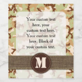 砂漠カモフラージュ ワインラベル (シングルラベル)