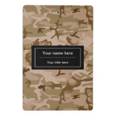 砂漠カモフラージュ、軍隊、陸軍 ミニクリップボード (裏面)