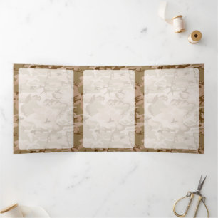 砂漠カモフラージュ、軍隊、陸軍 三つ折りカード