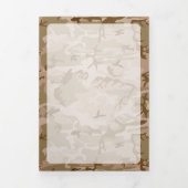 砂漠カモフラージュ、軍隊、陸軍 三つ折りカード (カバー)