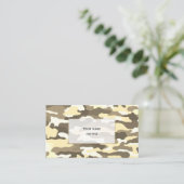 砂漠カモフラージュ（透明な白） 名刺 (スタンド正面)