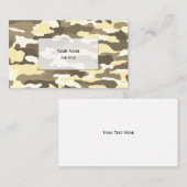 砂漠カモフラージュ（透明な白） 名刺 (正面/裏面)