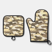 砂漠カモフラージュ 鍋つかみ&鍋敷きセット (正面)