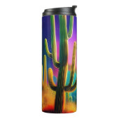 砂漠カラフルの夕日 タンブラー (回転左)