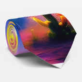 砂漠カラフルの夕日 ネクタイ (ロール)