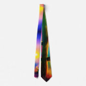 砂漠カラフルの夕日 ネクタイ (裏面)