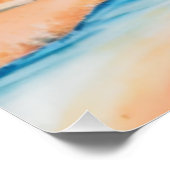 砂漠カラフルの夕日 ポスター (コーナー)