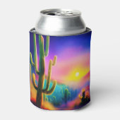 砂漠カラフルの夕日 缶クーラー (缶正面)