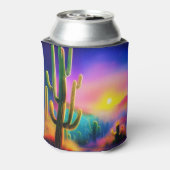 砂漠カラフルの夕日 缶クーラー (缶裏面)