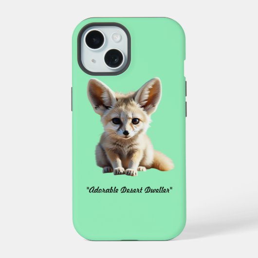砂漠キツネ魔法 iPhone 15ケース (裏面)