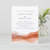 砂漠グラデーションテラコッタラストウォーター結婚カラー 招待状 (スタンド正面)