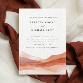 砂漠グラデーションテラコッタラストウォーター結婚カラー 招待状