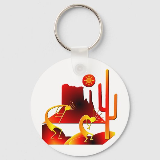 砂漠ココペリ キーホルダー (正面)