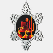 砂漠ココペリ スノーフレークピューターオーナメント (右)