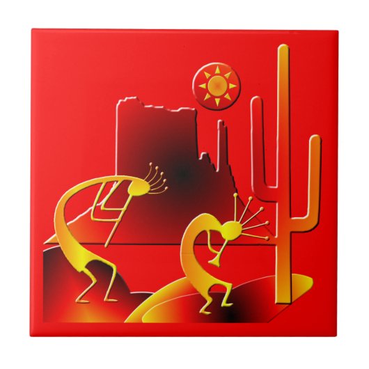 砂漠ココペリ タイル (正面)