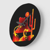 砂漠ココペリ ラージ壁時計 (傾斜)