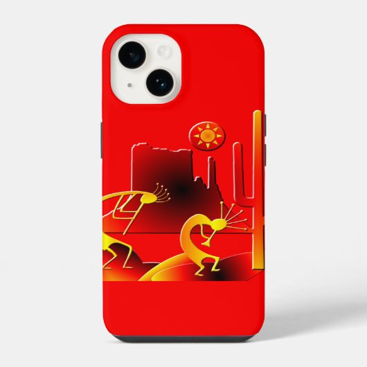 砂漠ココペリ iPhoneケース (裏面)