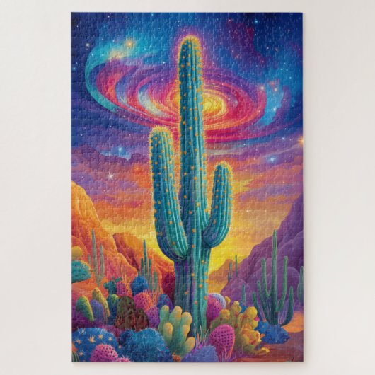 砂漠サイケデリックの風景 ジグソーパズル (縦)