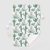 砂漠サグアーロカッティ多肉水彩 ゴルフタオル (インサイチュ)