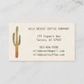 砂漠サグアーロサボスの水ユニーク色エレガント 名刺 (裏面)