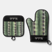 砂漠サグアーロサボスエレガント南西 鍋つかみ&鍋敷きセット (正面)