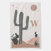 砂漠サグアーロサボスモダン キッチンタオル (縦)