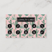 砂漠サボテンと多肉水色パターン10 ロイヤリティカード (正面)